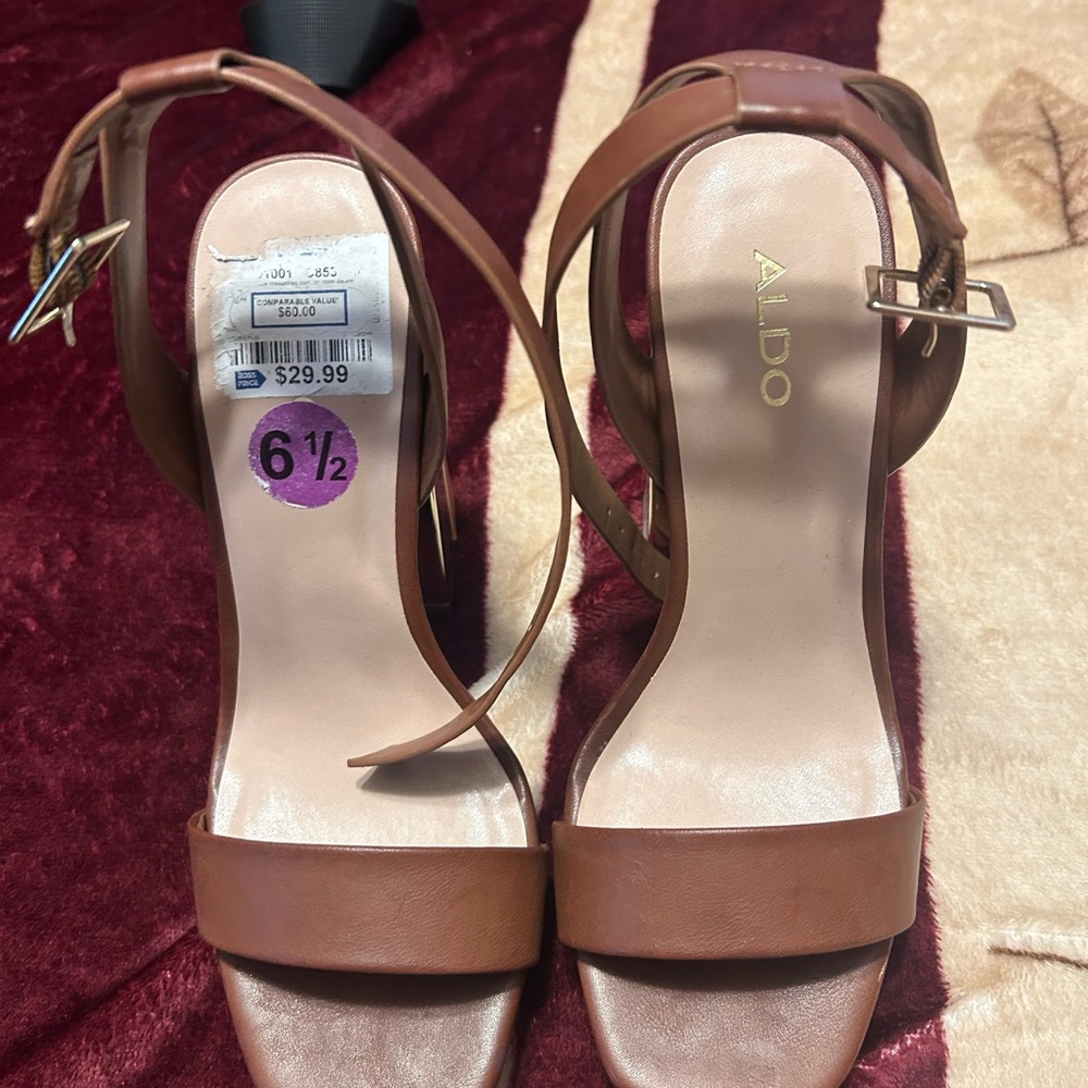 Aldo Women's Brown Heeled Sandals